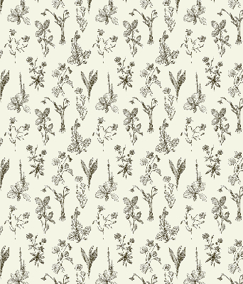 Blackout roller blind for window Drawn flowers