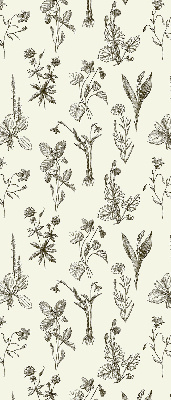 Blackout roller blind for window Drawn flowers