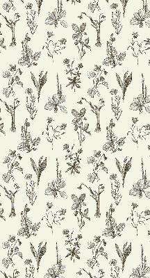 Blackout roller blind for window Drawn flowers