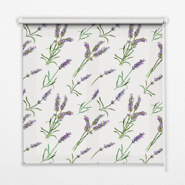 Fabric roller blind for window Lavender