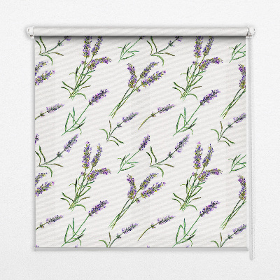 Fabric roller blind for window Lavender
