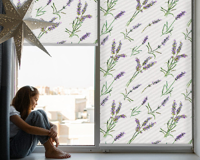 Fabric roller blind for window Lavender