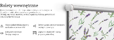 Fabric roller blind for window Lavender