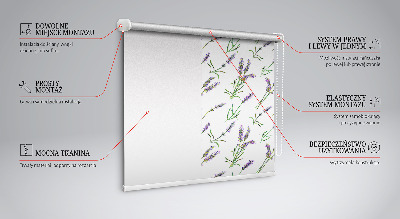 Fabric roller blind for window Lavender