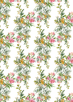 Fabric roller blind for window Flowers