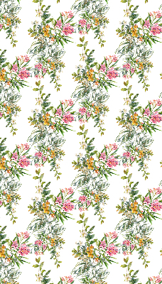 Fabric roller blind for window Flowers