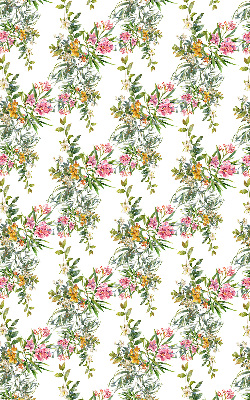 Fabric roller blind for window Flowers