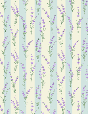 Blackout roller blind Purple flowers