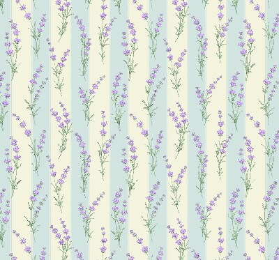 Blackout roller blind Purple flowers