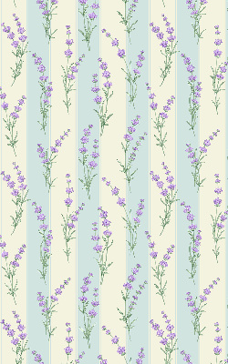 Blackout roller blind Purple flowers