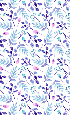 Blackout roller blind for window Blue flowers