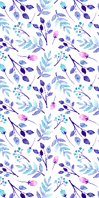 Blackout roller blind for window Blue flowers