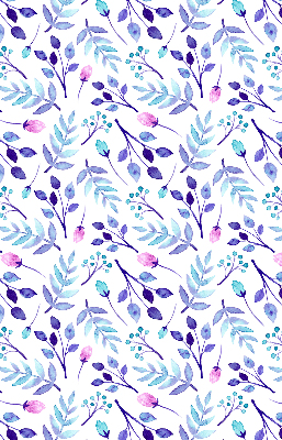 Blackout roller blind for window Blue flowers