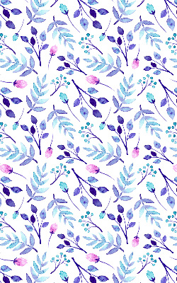 Blackout roller blind for window Blue flowers
