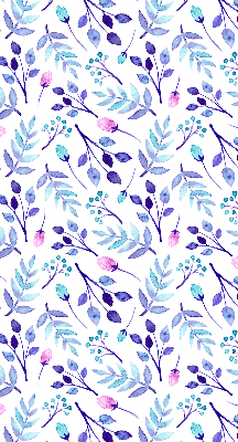 Blackout roller blind for window Blue flowers