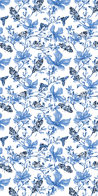 Fabric roller blind for window Blue butterflies