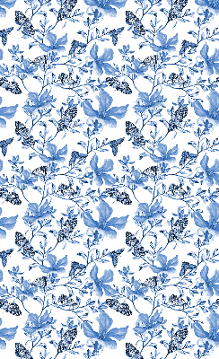 Fabric roller blind for window Blue butterflies