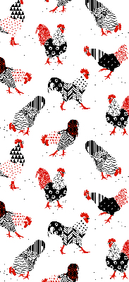 Blackout roller blind for window Roosters
