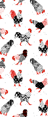 Blackout roller blind for window Roosters