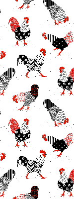 Blackout roller blind for window Roosters