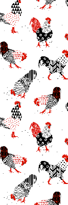 Blackout roller blind for window Roosters