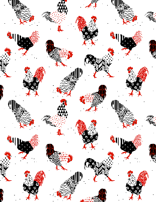 Blackout roller blind for window Roosters