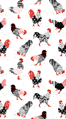 Blackout roller blind for window Roosters