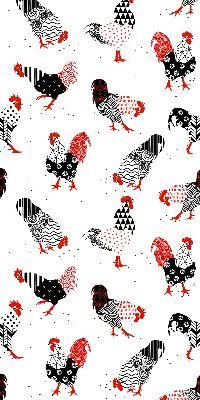 Blackout roller blind for window Roosters