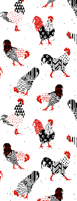 Blackout roller blind for window Roosters
