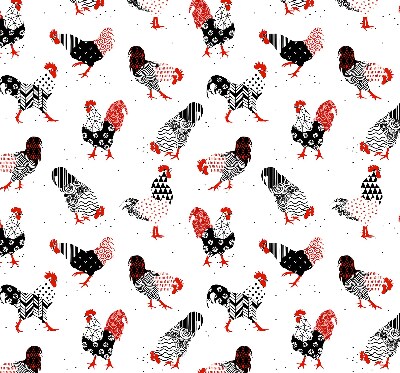 Blackout roller blind for window Roosters