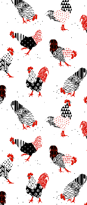 Blackout roller blind for window Roosters