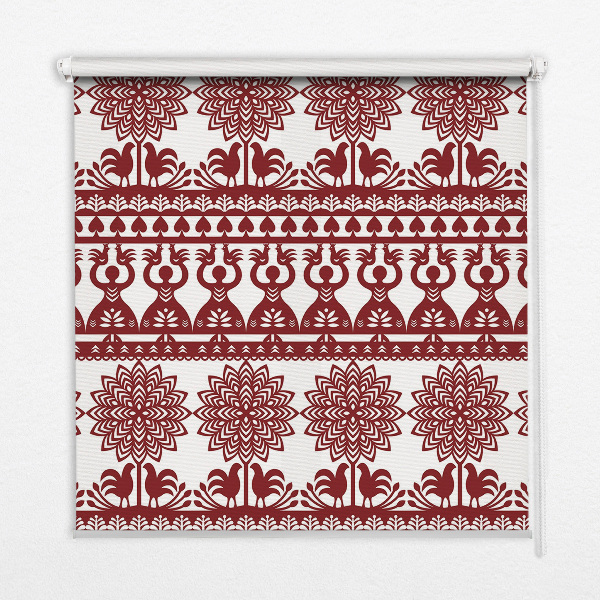 Blackout roller blind for window Brown pattern