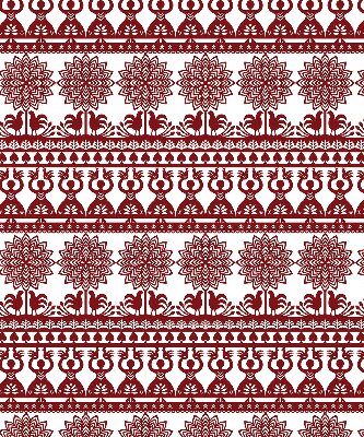 Blackout roller blind for window Brown pattern