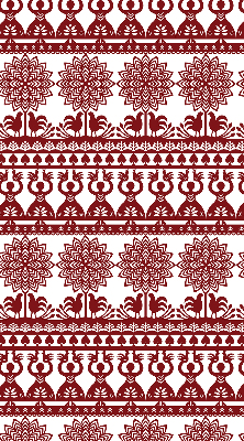 Blackout roller blind for window Brown pattern