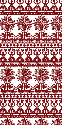 Blackout roller blind for window Brown pattern