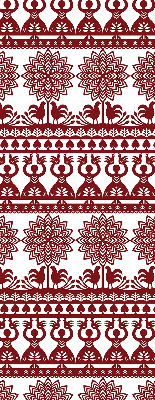 Blackout roller blind for window Brown pattern