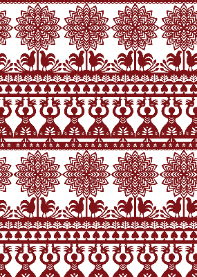 Blackout roller blind for window Brown pattern