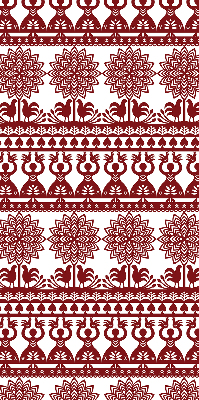 Blackout roller blind for window Brown pattern