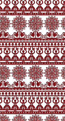 Blackout roller blind for window Brown pattern
