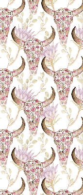Blackout roller blind Colorful buffalo heads