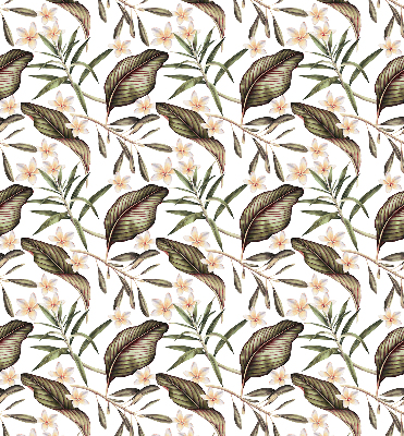 Blackout roller blind for window Flowers with stems
