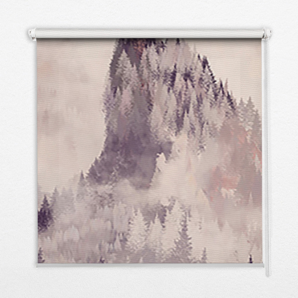 Fabric roller blind for window Painted Mountains