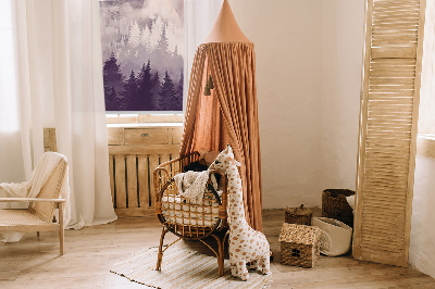 Fabric roller blind for window Painted Mountains
