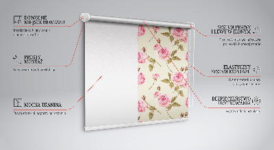 Blackout roller blind Roses