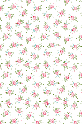 Fabric roller blind for window Roses