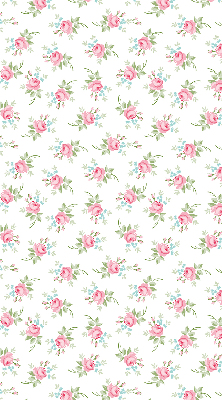 Fabric roller blind for window Roses