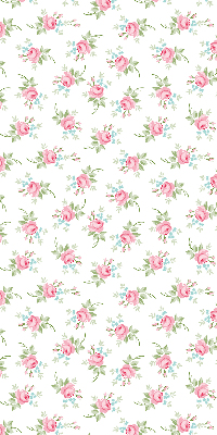 Fabric roller blind for window Roses