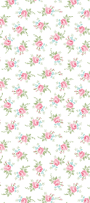 Fabric roller blind for window Roses