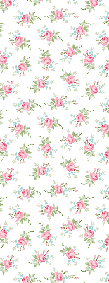 Fabric roller blind for window Roses
