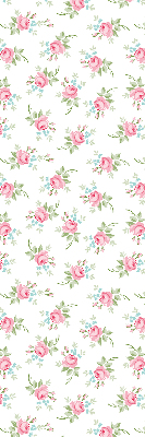 Fabric roller blind for window Roses